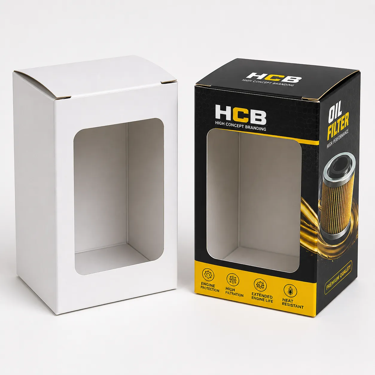 Custom Oil Filter Boxes UK | Printed Auto Part Packaging