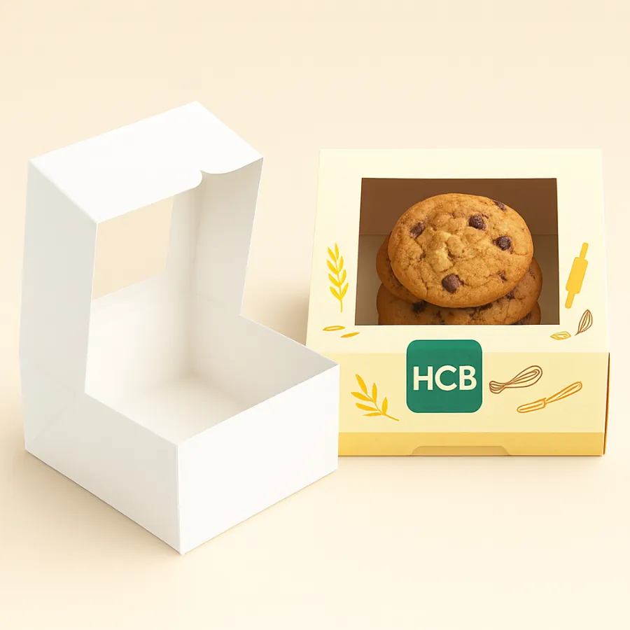 Drawer-style cookie boxes with window sleeve- class=