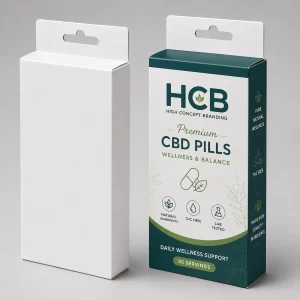 CBD Pills Boxes with Hanging Tab