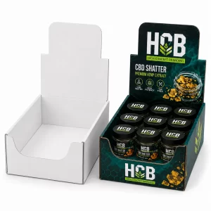 CBD Shatter Boxes for Retail Shelf Display
