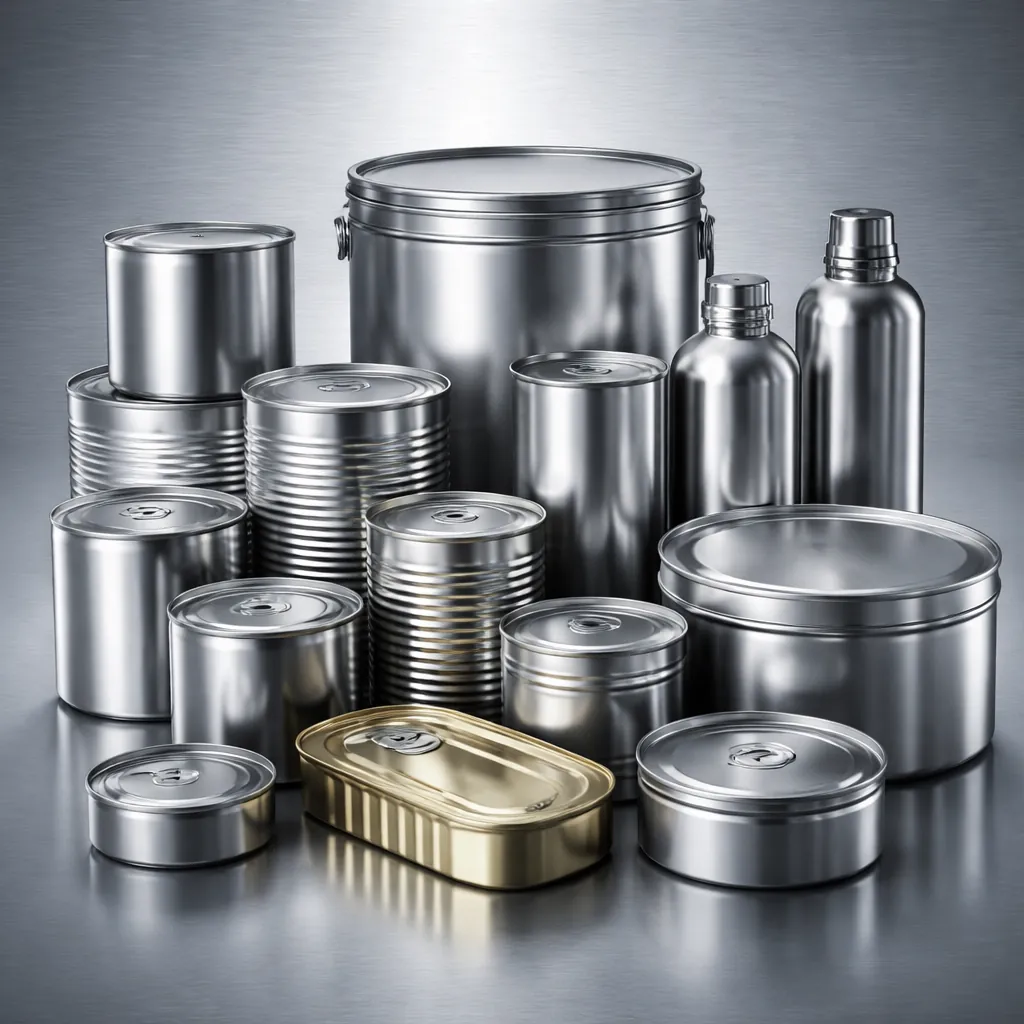 Tin metal packaging range