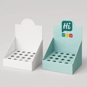 CBD pre-roll boxes small tuck end carton- kraft and custom teal print