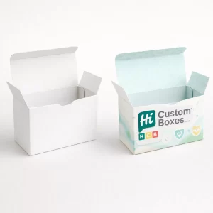 Professional retail packaging boxes for baby napkins with clear windows and eco-friendly cardstock materials for boutiques.