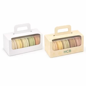 Two-piece rigid gift boxes with lids, featuring a minimalist white design and a branded teal version.