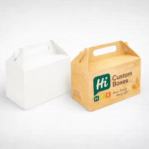 Two white retail cartons with cutout windows, one plain and one featuring custom panini branding.