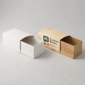 Sleeve style bread packaging with a white outer cover and a printed brown inner tray showing.
