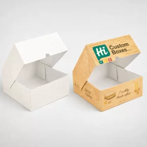 Two drawer-style slide boxes, one plain white and one featuring custom red panini themed illustrations.