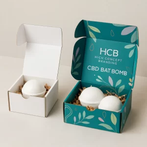 CBD bath bomb boxes with high-quality printing and protective structure