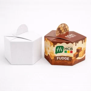 Elegant fudge gift boxes with decorative ribbons and premium finishes, perfect for special occasions and presents.