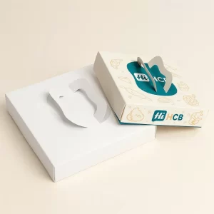 Elegant gift-style pastry boxes with ribbon-inspired design- perfect for bakery gifting and premium packaging