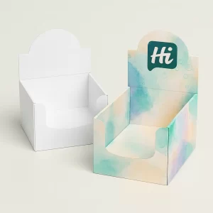 Bath bomb display boxes for retail shelves and point-of-sale product displays