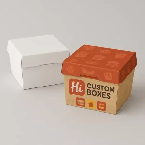 Cardboard burger boxes for protecting and serving fresh burgers