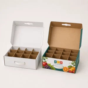 Custom corrugated fruit boxes with durable construction for fresh fruit packaging