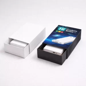 Custom power bank boxes with logo for branded electronics packaging