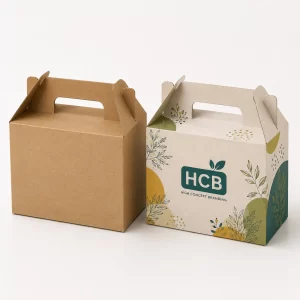 Custom printed kraft deli boxes with logo for branded takeaway packaging