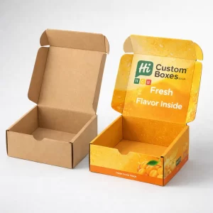 Bespoke kraft and printed mailer boxes featuring