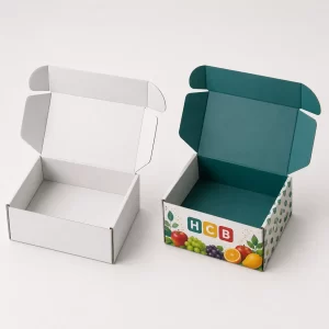 Fruit shipping boxes for secure transportation and delivery of fresh produce