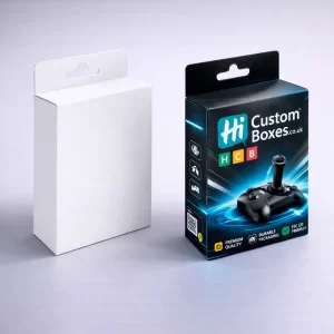 Custom joystick packaging with branded designs for gaming products