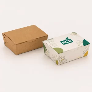 Kraft deli platter boxes with custom printing for catering and food service