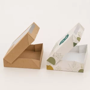 Custom kraft deli takeaway boxes for sandwiches, salads, and ready-to-eat meals