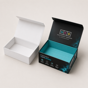 High-quality luxury rigid boxes designed for premium disposable vape packaging.