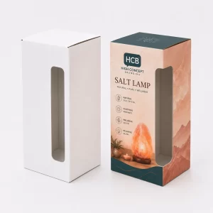Luxury custom salt lamp boxes with premium printing and elegant finishes