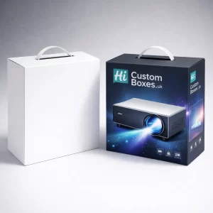 Custom mini projector boxes for secure electronics packaging and retail display