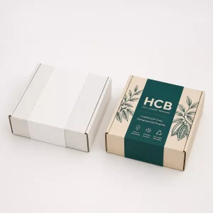 Custom printed and plain white mailer boxes with decorative sleeves for sustainable and stylish e-commerce shipping.