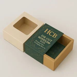 Die cut box template for creating custom packaging with precision cuts