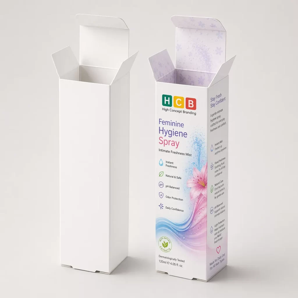 Feminine Hygiene Spray Boxes