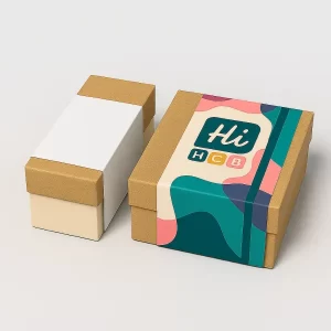 Premium mailer box sleeve packaging in kraft and colorful printed style- combining durability with branding for shipping and retail