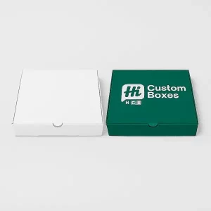 Custom pizza boxes with logo for branded pizza packaging and marketing