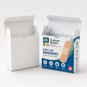 Bandage boxes designed for secure medical packaging and retail presentation