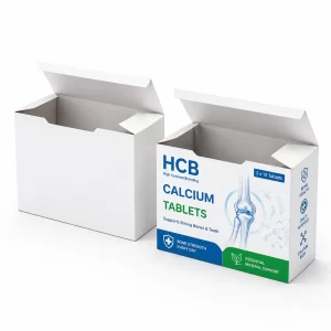 Custom calcium tablet boxes for premium supplement packaging and retail display