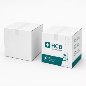 Custom vaccination boxes with logo for branded medical product packaging