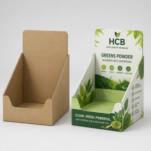 Custom greens powder boxes for premium supplement packaging and retail display