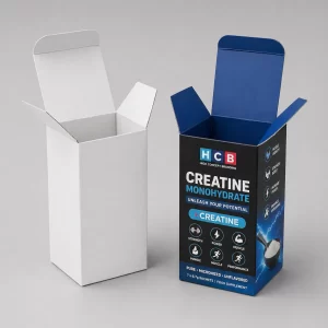 Pre workout boxes for secure sports supplement packaging and retail display