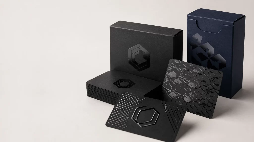 Boxes and cards with spot UV printing