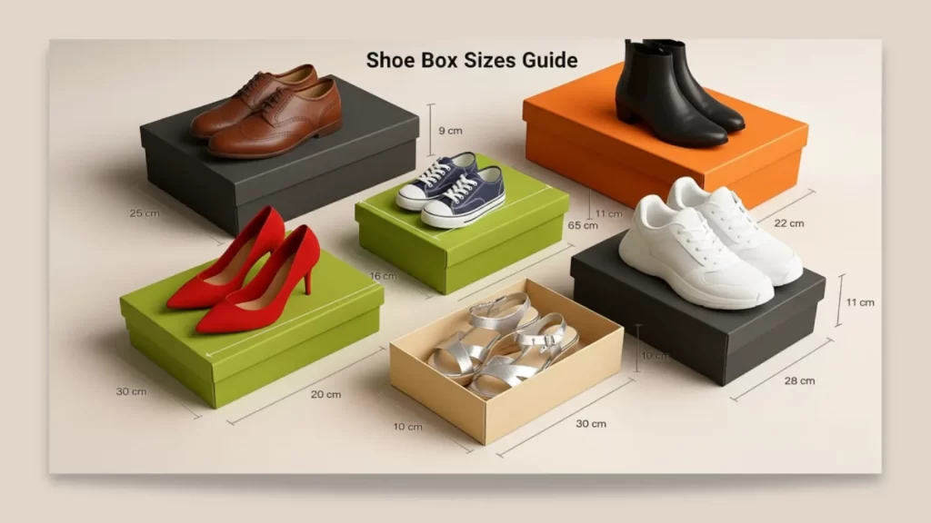 Shoe Box Dimensions & Sizes Guide 1 Shoe Box size Guide