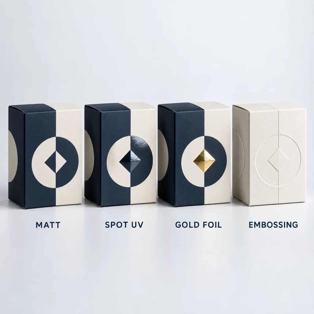 Packaging Finishes Guide – Foil, Embossing, Spot UV & Lamination