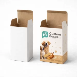 Custom printed pet treat box for eco-friendly pet snack packaging